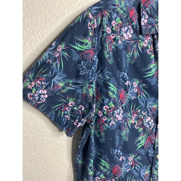 Denim & Flower Size Large Hawaiian Floral Slim Fit Cotton Shirt - Picture 4 of 10